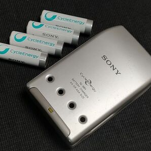 SONY 急速充電器 品番:BCG-34HE CycleEnergy、ソニー 単3形 充電式ニッケル水素電池