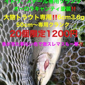 爆釣クランク限定20個オーロラキャンディ塗装でスレマスも飛びつく