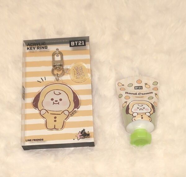 BT21 chimmyアクリルキーリング ハンドクリーム