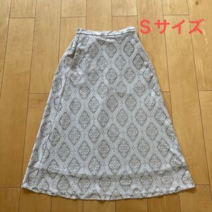 総レースロングスカート S size