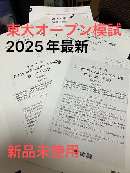 2025年東大オープン模試 新品未使用