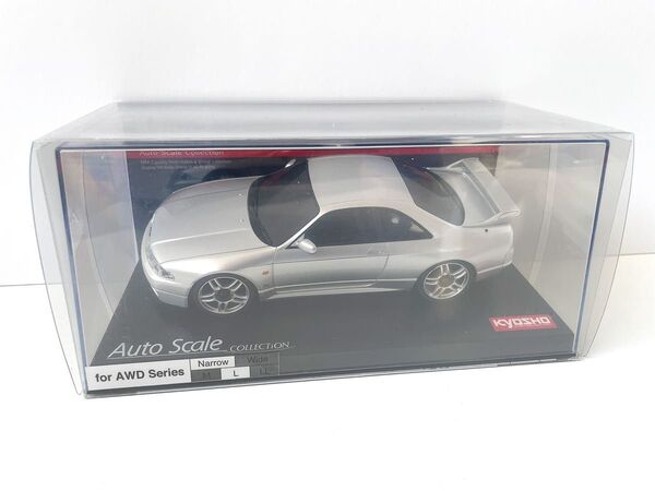 ★新品★京商★ミニッツオートスケール★日産スカイライン GT-R V.spec R33★シルバー★MZP468S★ボディ