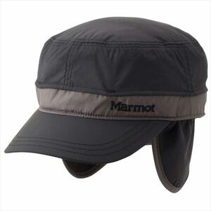 *Marmot Marmot Work cap trekking outdoor black L 59cm ear attaching size adjustment 2WAY hat year warmer 