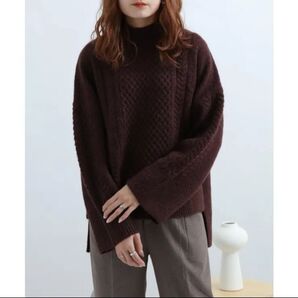 SENSE OF PLACE ストレッチアルパカハイネックケーブルトップ