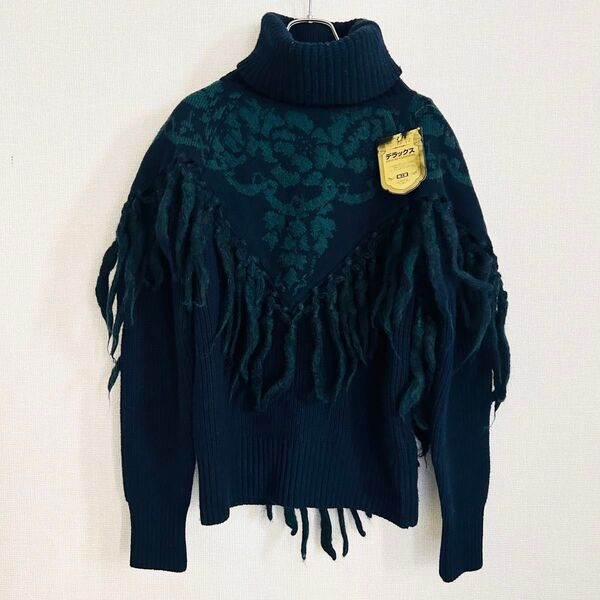 【美品】サカイ sacai 19AW フローラルジャガード フリンジニット
