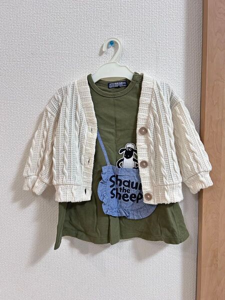 春服女の子セット ワンピース、カーディガン ジャケット セット 80 90 送料無料