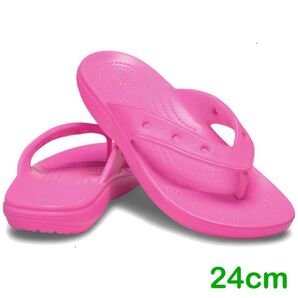 【新品タグ付】クラシック クロックス フリップ 24cm ピンク トングサンダル crocs ピンク シャワー トング
