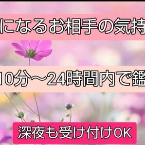 最短5分で即鑑定!!気になるお相手の気持ち占います。