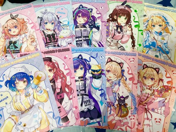 10枚【ご注文はうさぎですか】アトレ 秋葉原 クリアファイル ココア チノ リゼ 千夜 シャロ マヤ メグ フユ ナツメ エル