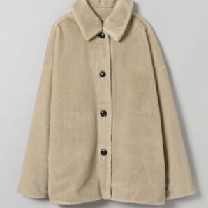 JEANASIS ファーハーフコート ベージュ 美品 丈短め