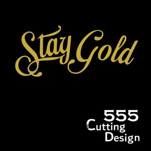 STAY GOLD カッティングステッカー ゴールド