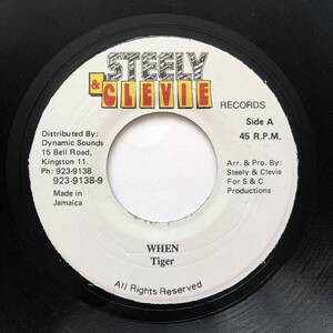 試聴 / TIGER / WHEN /Steely & Clevie/REGGAE/DANCEHALL/90's/big hit !!/7inch