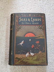 1891 год Meiji период старинная книга Edwin *a-norudo[Seas And Lands]