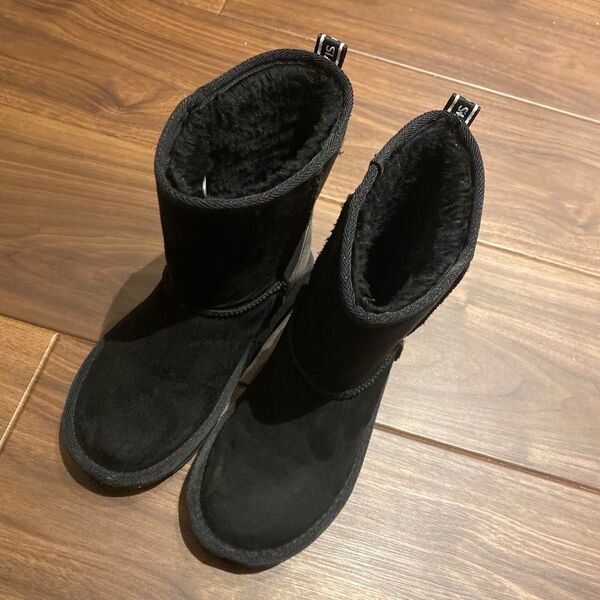 gravis ムートンブーツ 黒 20cm ムートン キッズ