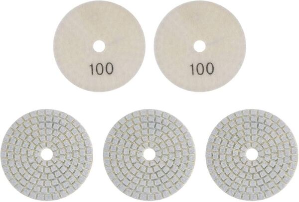 ダイヤモンド研磨パッド ポリシャー 研削パッド 75mm 100グリット 5枚