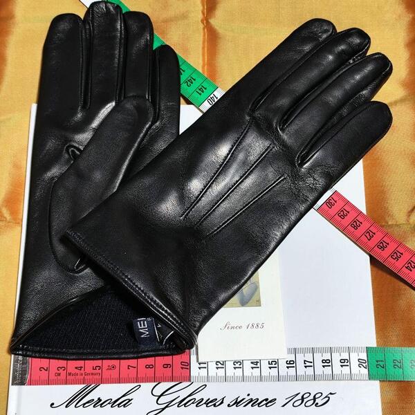 メローラ ナッパ黒 カシミア黒 グローブ 革手袋 MEROLA