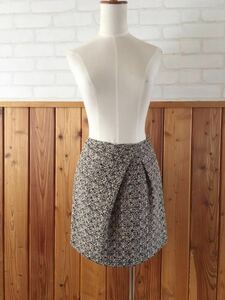 NOLLEYS sophi lady's tsi-do skirt S-M size miniskirt pcs shape black beige group made in Japan autumn winter thing Nolley's Z