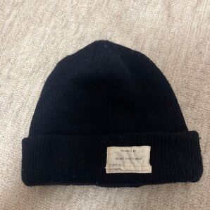【正規品/送料込】BEAMS/ビームスウールニット帽/ネイビー