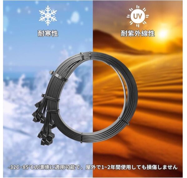 多目的結束バンド 屋外用25*120 10本入り 工業用強度6/6ナイロン