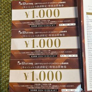三井アウトレットパーク ジャズドリームお買物券