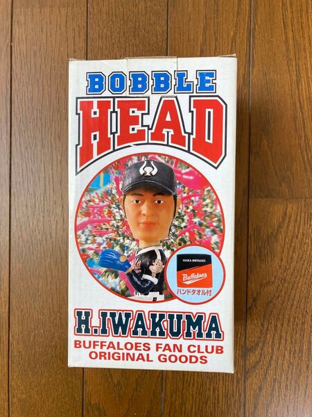 岩隈久志 ボブルヘッド人形 ハンドタオル付き 大阪近鉄バファローズ ビジターユニフォーム