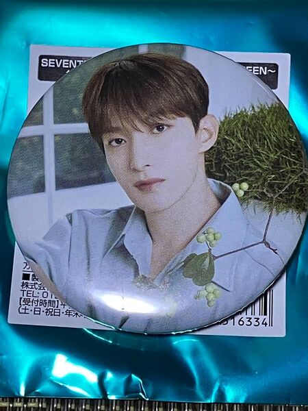 SEVENTEEN CAFE 2024 MORNING GREEN 缶バッジ ドギョム DK SVT セブチ グッズ 缶バ