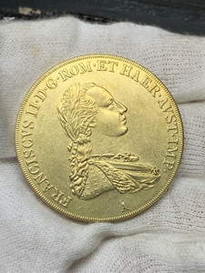 Ωオーストリア フランツ2世 神聖ローマ帝国最後の皇帝 1806年銘 4ドゥカット 検）古 レア記念 メダル 復刻レプリカコイン オメガ よ11