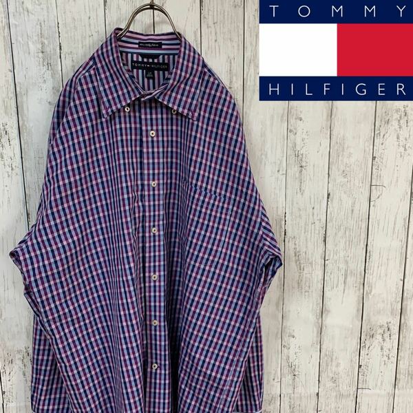 TOMMY HILFIGER トミーヒルフィガー チェックシャツ Lサイズ