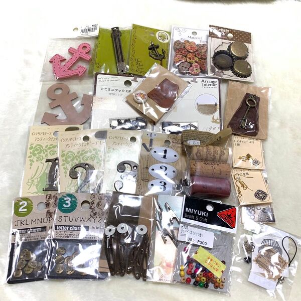 ★ 超お買い得 ★ ハンドメイド雑貨 パーツ アクセサリー まとめて24点