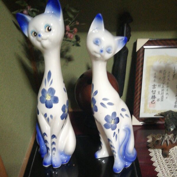 猫 陶器 昭和レトロ インテリア