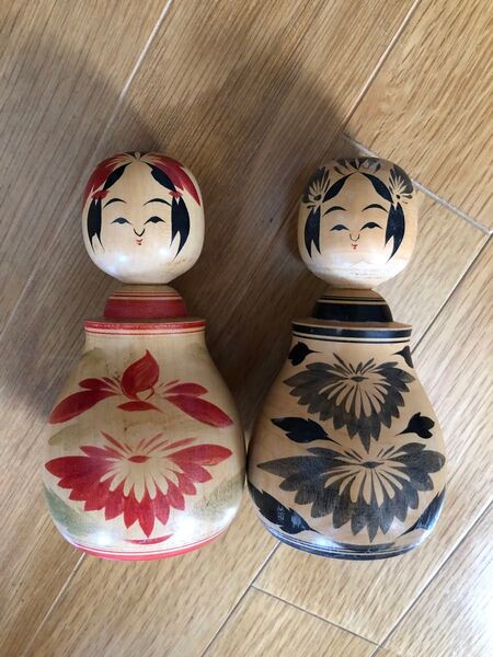 夫婦こけし 岡崎靖男作 ねまりこけし