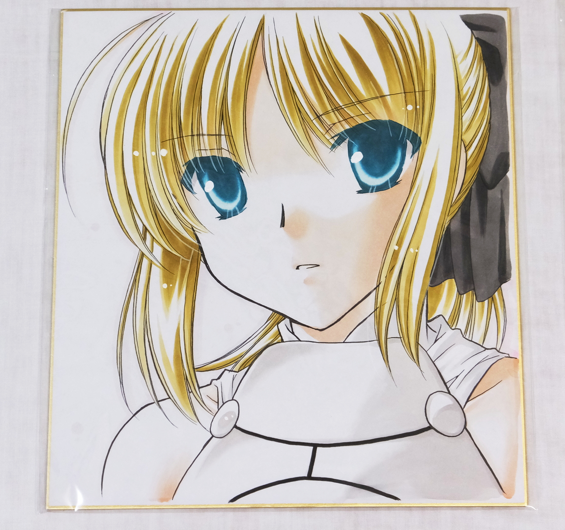 ★Winter sale★Immediate purchase★ Takeharu Uesato Shochiku Club Hand-drawn illustration Shikishi Fate/stay night Saber, comics, anime goods, sign, Hand-drawn painting