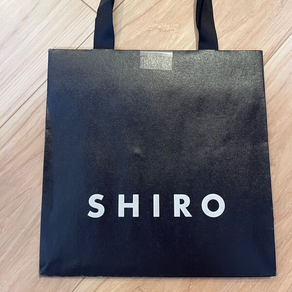SHIRO ショッピングバッグ 黒 約30cm x 30cm