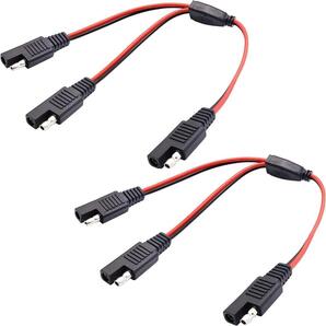 【2セット】18AWG SAEYスプリッターアダプタケーブルSAEYスプリッター