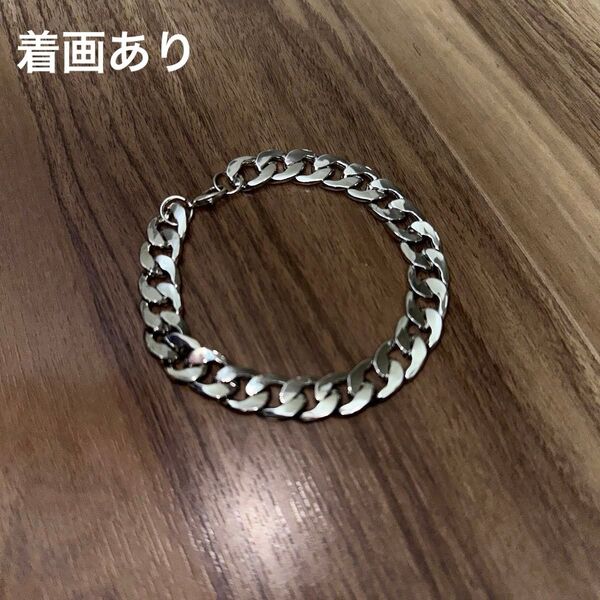 メンズブレスレット ステンレススティール 喜平ブレスレット☆美品 クリスマスセール♪