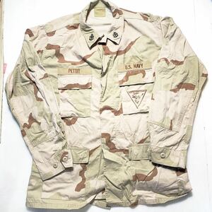  the US armed forces discharge goods NAvy navy 3c desert camouflage combat jacket L-L degree BDU lip Stop used 