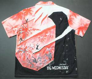 YSS18東洋Mジョンセバーソン ビッグウエンズデイ 日本製JOHN SEVERSON半袖シャツHAWAIIAN SHIRTオープンカラーBIG WEDNESDAY