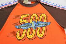 YTS05東洋Mインディアナポリス500ラグラン 半袖Tシャツ カナダ製Indianapolis500イーブル・ニーブルCheswickインディ500チェスウィック_画像2