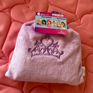Disney☆プリンセス☆キッズ☆ガールズ☆靴下☆ソックス☆6足セット☆巾着袋付