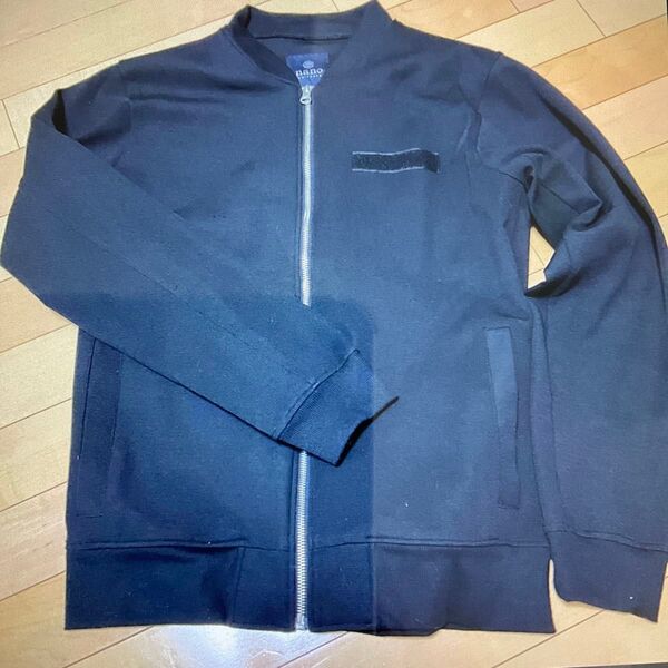【used】ナノユニバース nano universe MA1 メンズL ジャケット ブラック 黒 ジップアップ