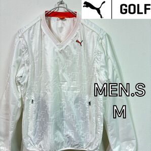 【PUMA GOLF】美品2WAY中綿ブルゾン ゴルフ メンズM 保温 USP ジャケット Vネック