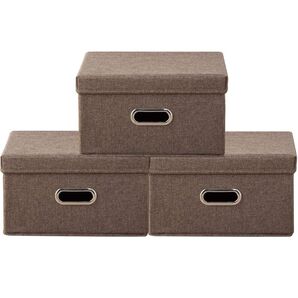 収納ボックスふた付き 折りたたみ 衣類 おもちゃ 書類 小物入れ 3点セット
