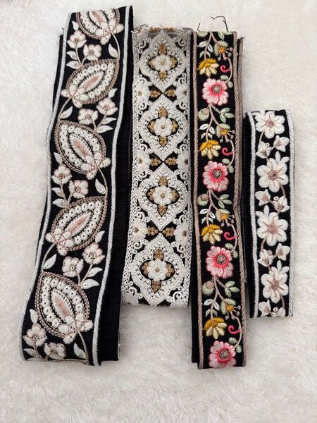 インド刺繍リボン4種セット