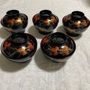 山中塗 汁椀 5セット