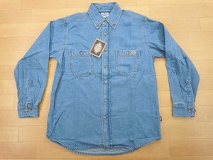 g135★新品★サイズ S★DICKIES ディッキーズ FB460U デニムシャツ★ワークシャツ ボンマックス★カラー7 ブルー★即決★