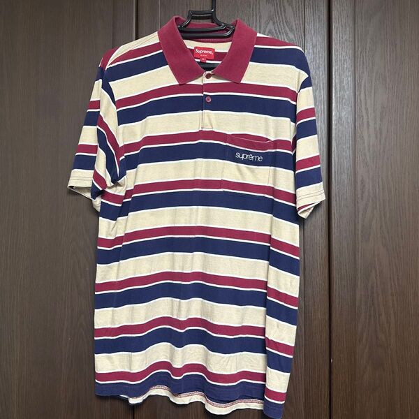 ポロシャツ ボーダー 半袖ポロシャツ 半袖 Supreme