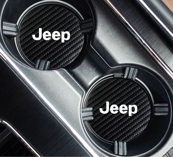 Jeep ジープ ドリンクホルダー コースター ホルダーマット 2枚セット
