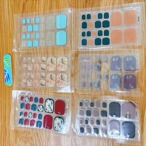 6種類 損傷のない 足の爪 ネイルシール ネイルステッカー ネイルラップ