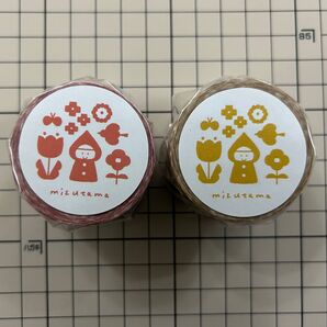 mizutama×八文字屋 米織小紋柄 マスキングテープ2種セット