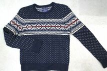 【古着AE AMERICAN EAGLE OUTFITTERS ノルディックセーター紺XS】アメリカンイーグル_画像1